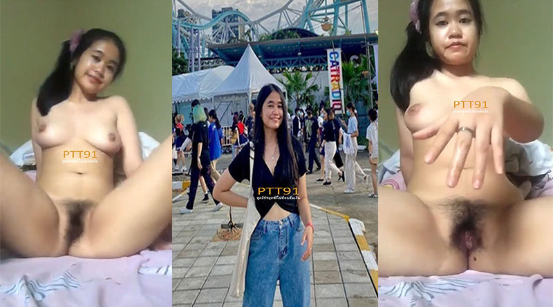 คอลเสียวนักเรียนขนดกตั้งกล้องถ่ายตัวเองส่งให้แฟนดู นั่งเขี่ยเม็ดแตดให้น้ำหีเยิ้มอยากโดนควยเย็ด